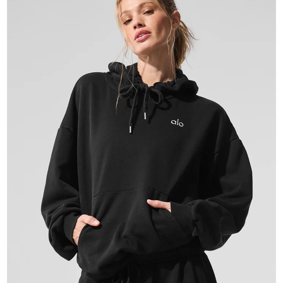 ALO Yoga Tops - ALO Yoga Women's Accolade Black Hoodie size Large